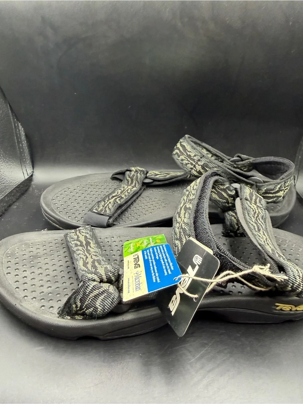 Teva black & Olive Patterned Sport Sandals